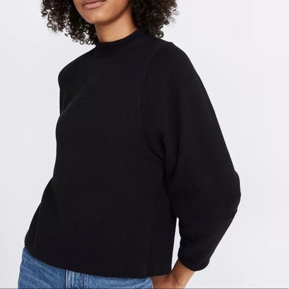 Madewell Texture & Thread Button-Back Mockneck Top - image 2